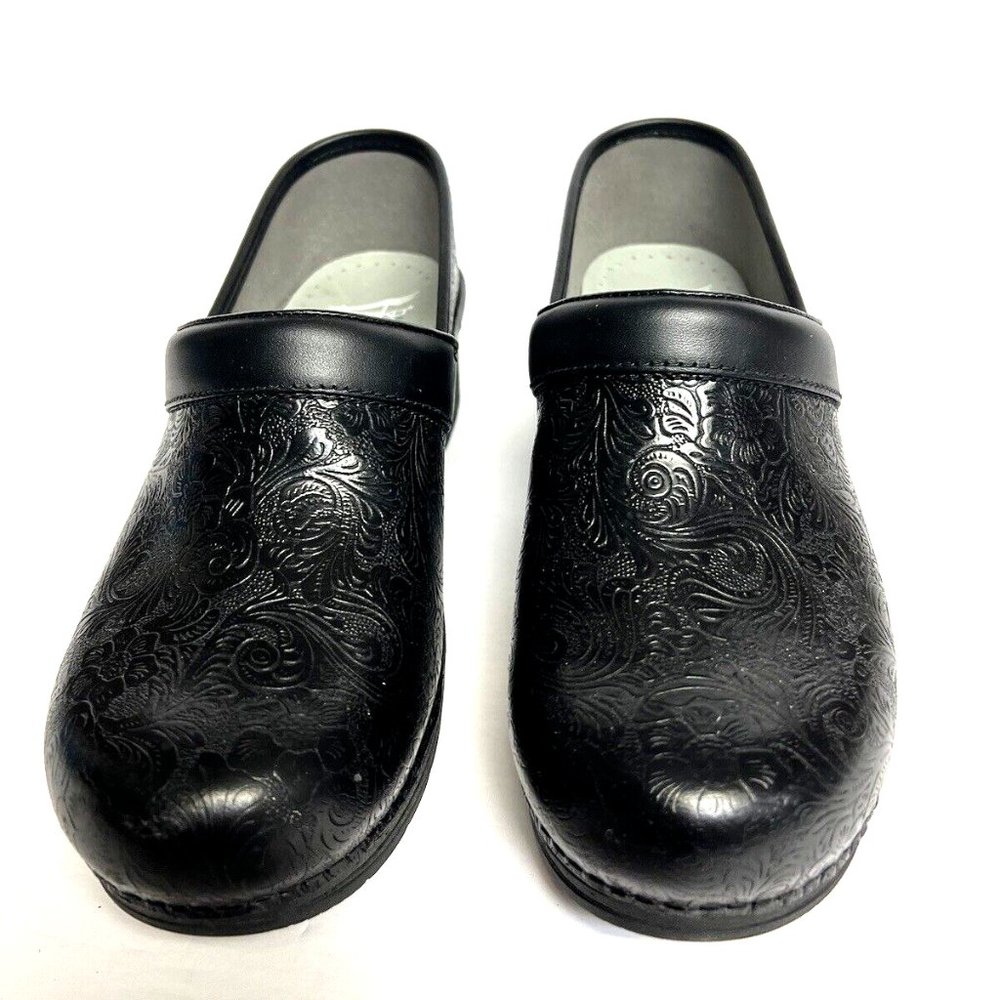 Dansko Womens Professional Tooled Clog Black Eu40… - image 3